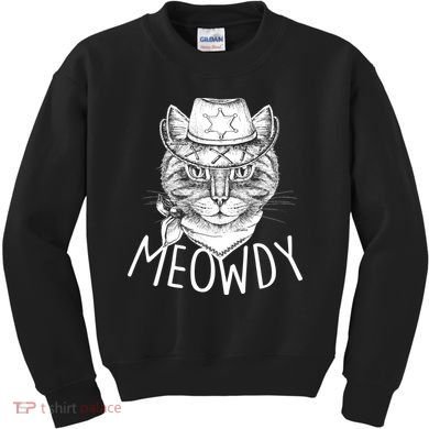 Meowdy Texas Cat Kids Sweatshirt