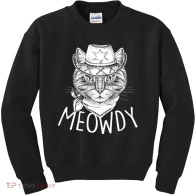 Meowdy Texas Cat Kids Sweatshirt