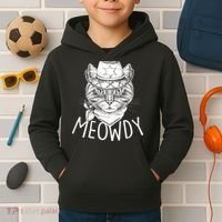 Meowdy Texas Cat Kids Hoodie thumb 2