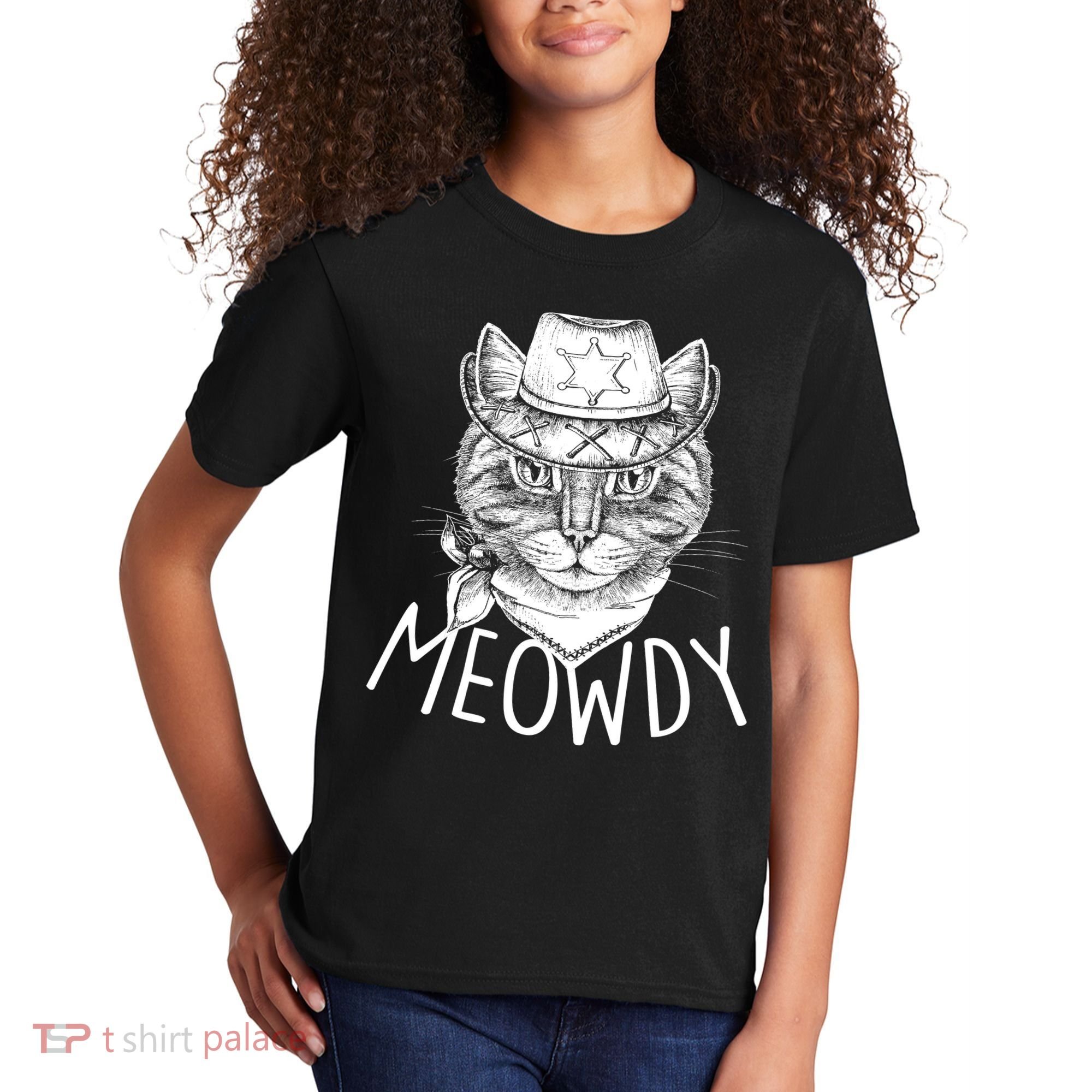 Meowdy Texas Cat Kids T-Shirt