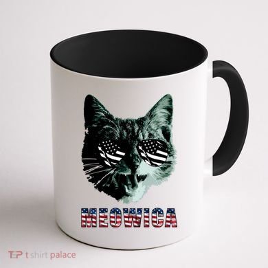 Meowica USA Cat Coffee Mug back