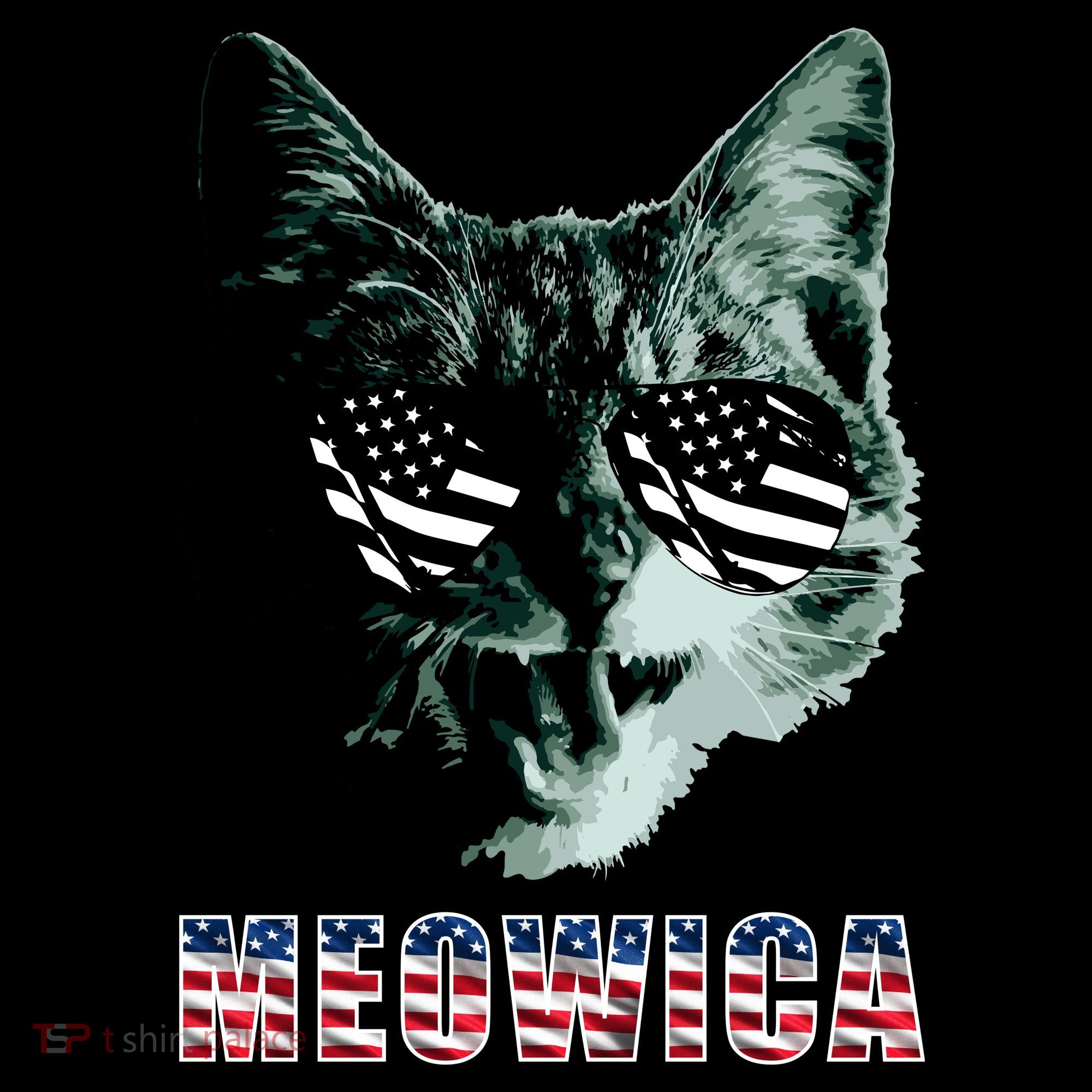 Meowica USA Cat Ornament
