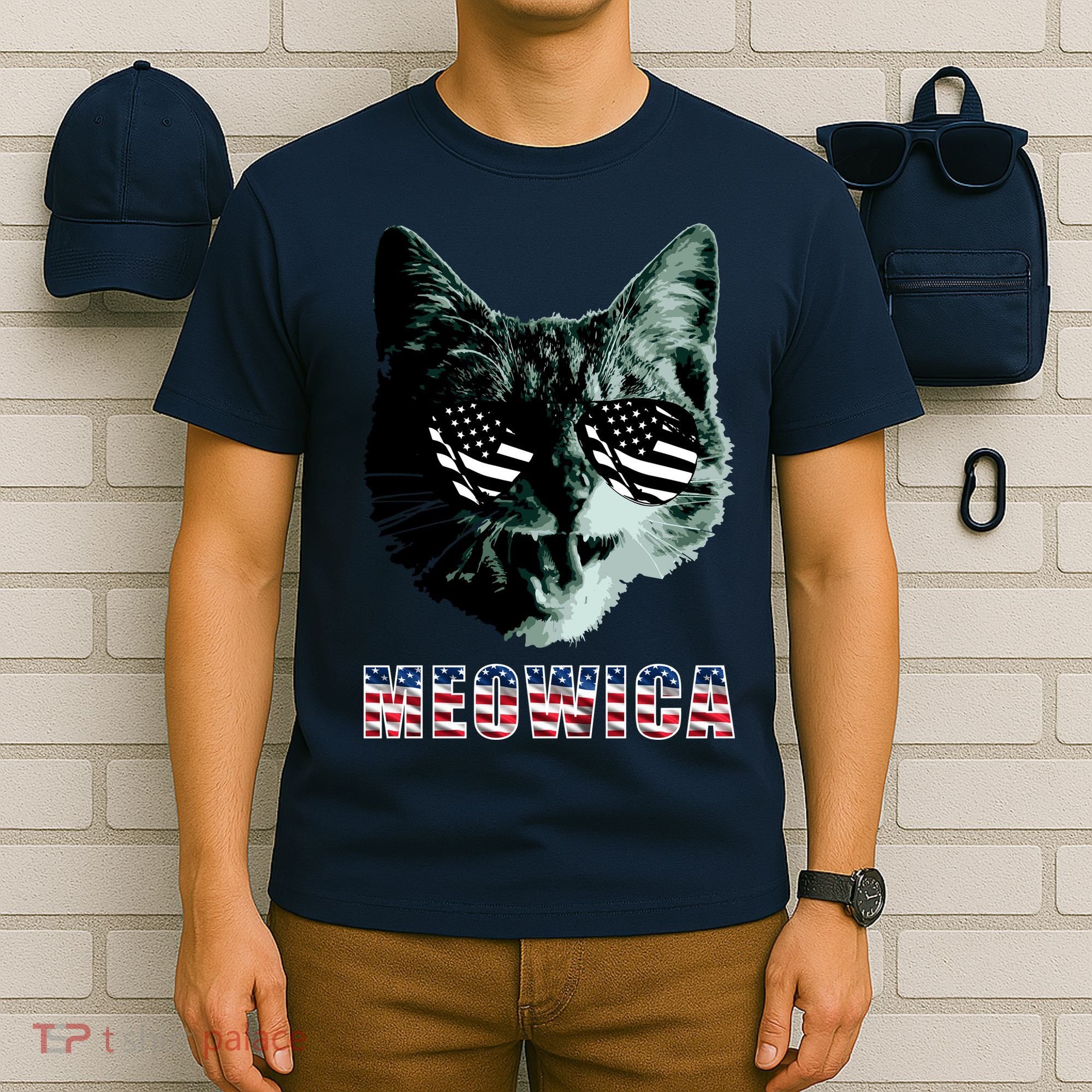 Meowica USA Cat T-Shirt