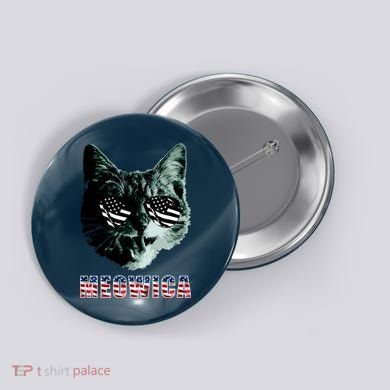 Meowica USA Cat Button