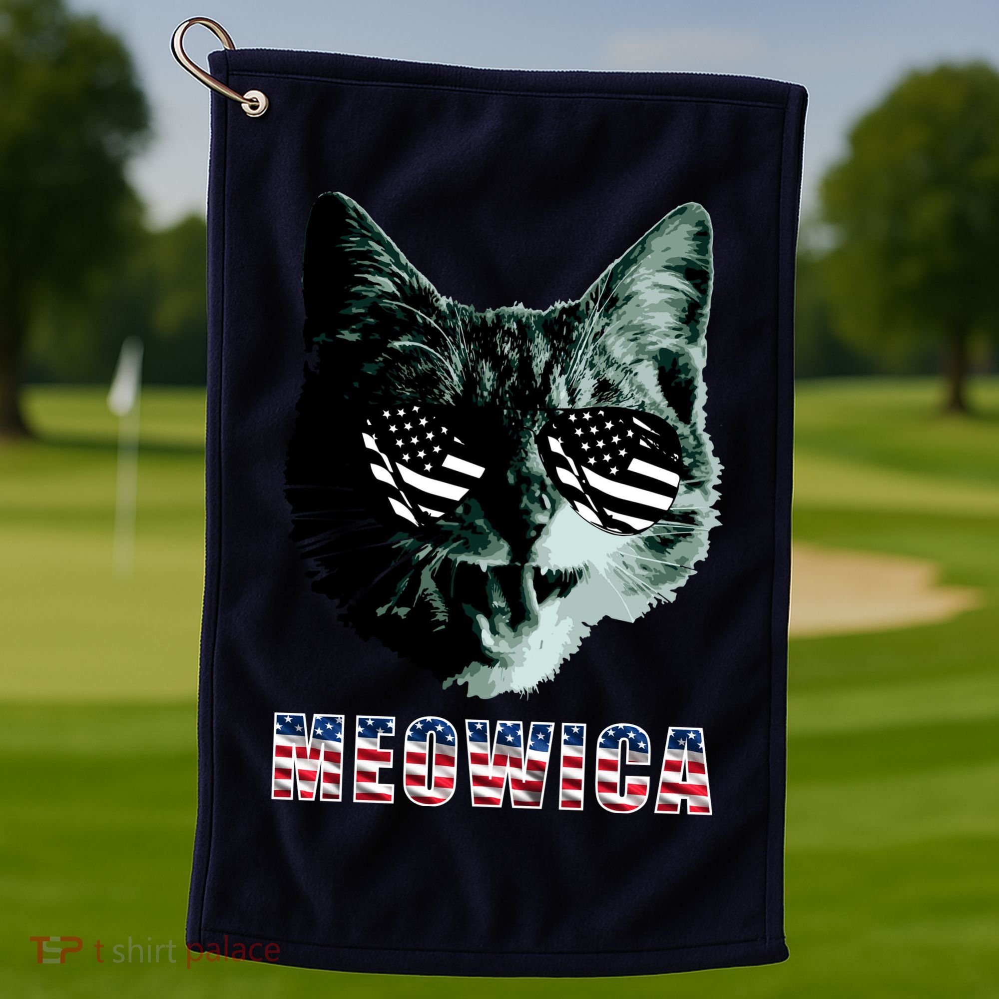 Meowica USA Cat Golf Towel