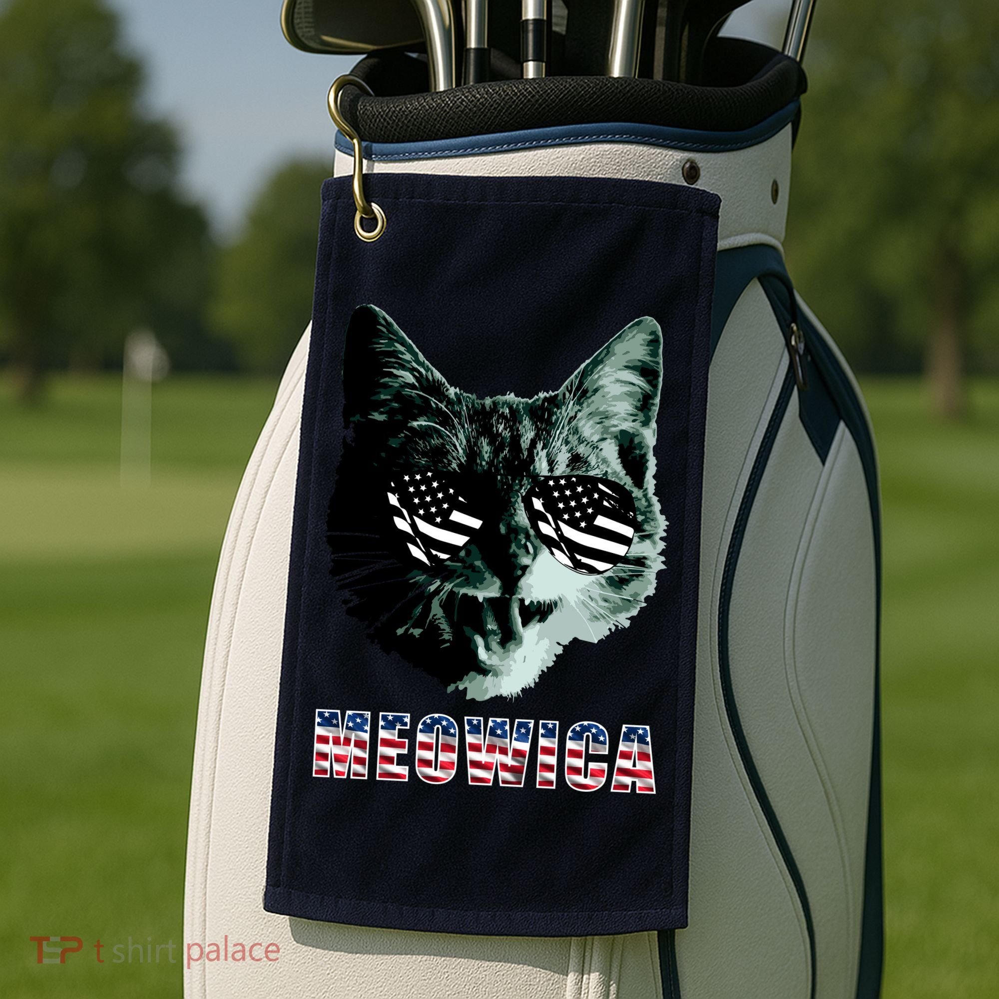 Meowica USA Cat Golf Towel
