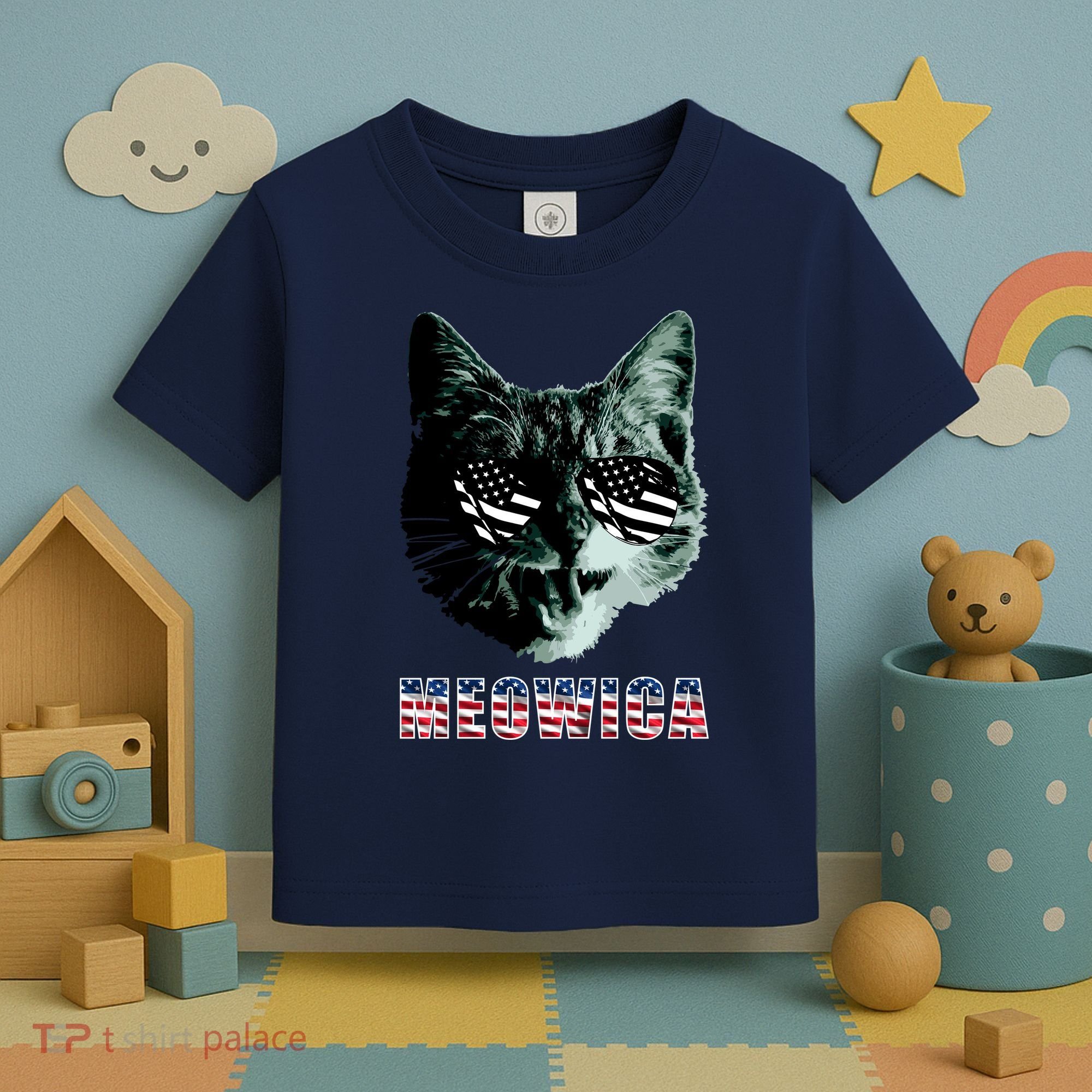 Meowica USA Cat Toddler T-Shirt