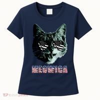Meowica USA Cat Women's T-Shirt thumb 0