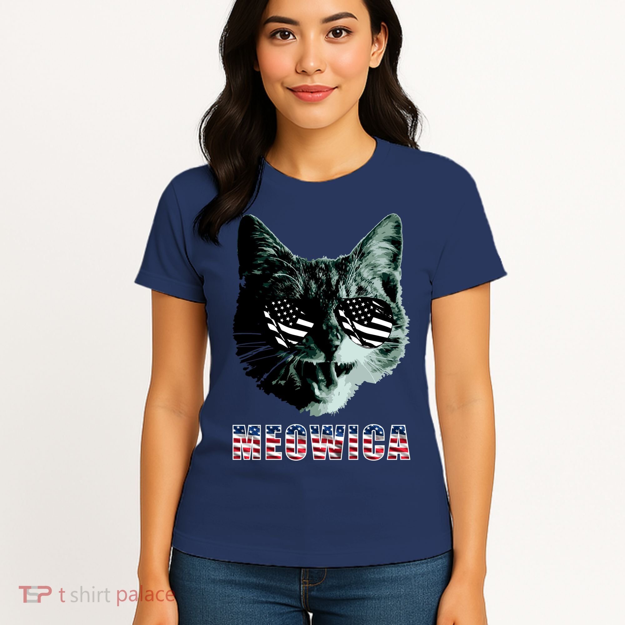 Meowica USA Cat Women's T-Shirt
