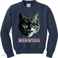 Meowica USA Cat Kids Sweatshirt thumb 0