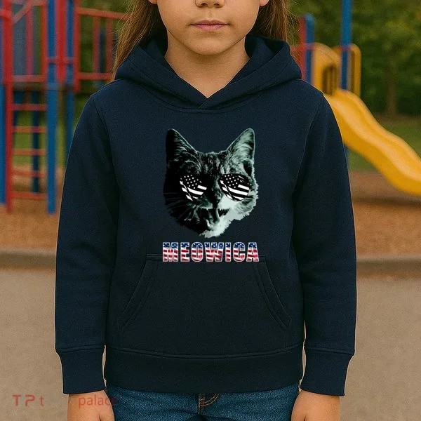 Meowica USA Cat Kids Hoodie
