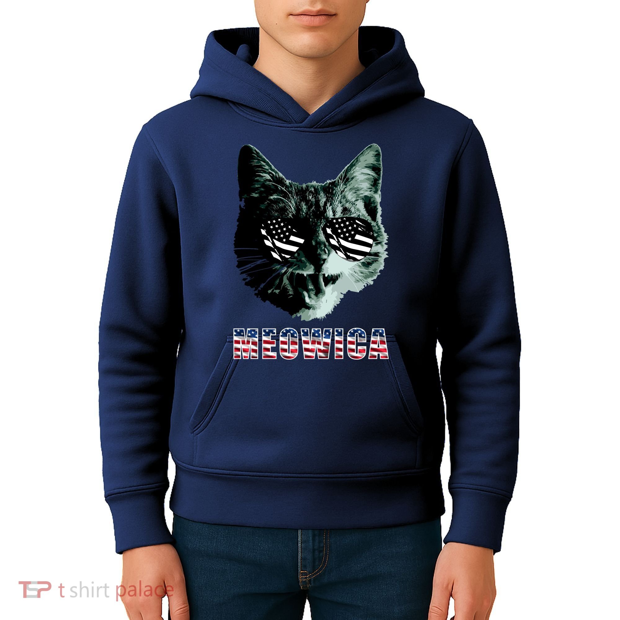 Meowica USA Cat Kids Hoodie