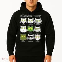 Meowoween Costumes Funny Cat Halloween Hoodie thumb 2