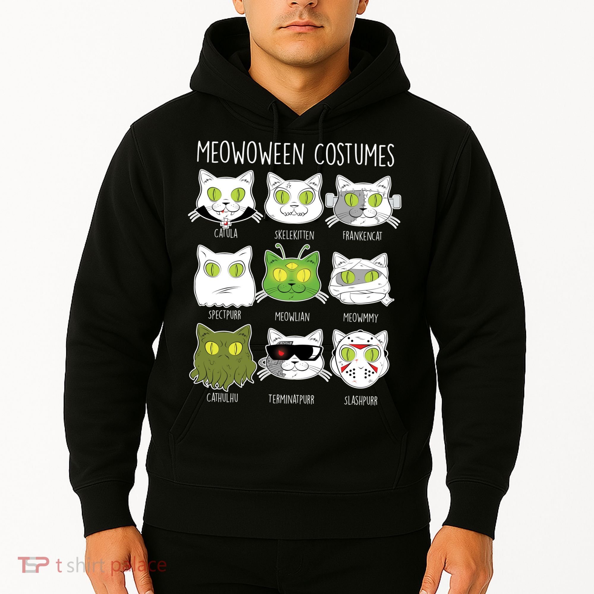 Meowoween Costumes Funny Cat Halloween Hoodie