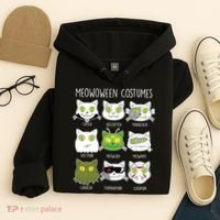 Meowoween Costumes Funny Cat Halloween Hoodie thumb 4