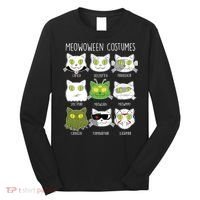 Meowoween Costumes Funny Cat Halloween Long Sleeve Shirt thumb 0