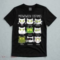 Meowoween Costumes Funny Cat Halloween T-Shirt thumb 5