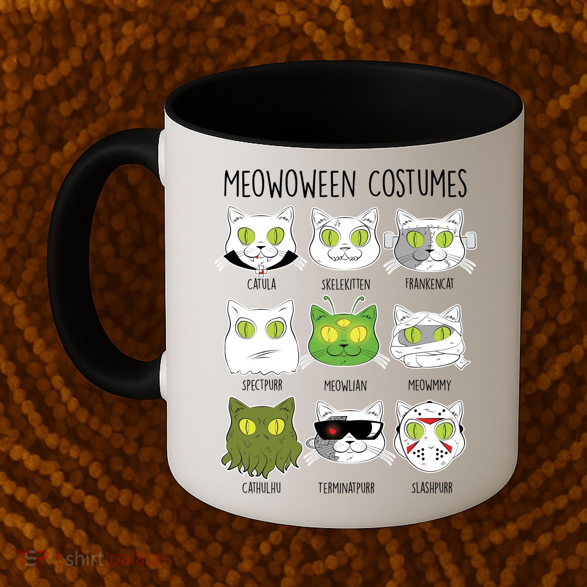Meowoween Costumes Funny Cat Halloween Coffee Mug