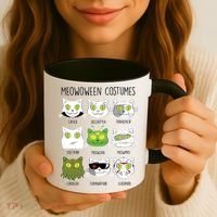 Meowoween Costumes Funny Cat Halloween Coffee Mug thumb 3
