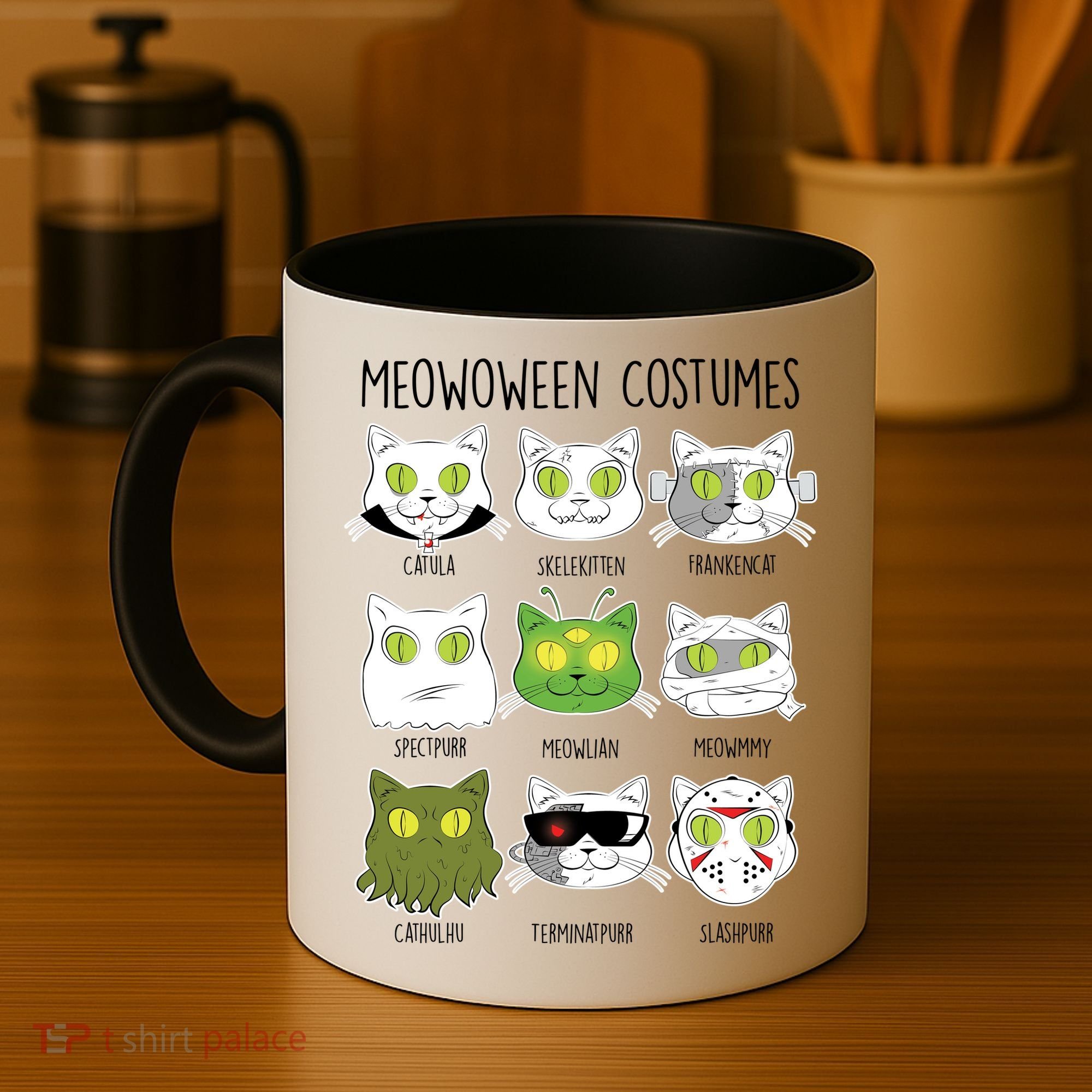 Meowoween Costumes Funny Cat Halloween Coffee Mug