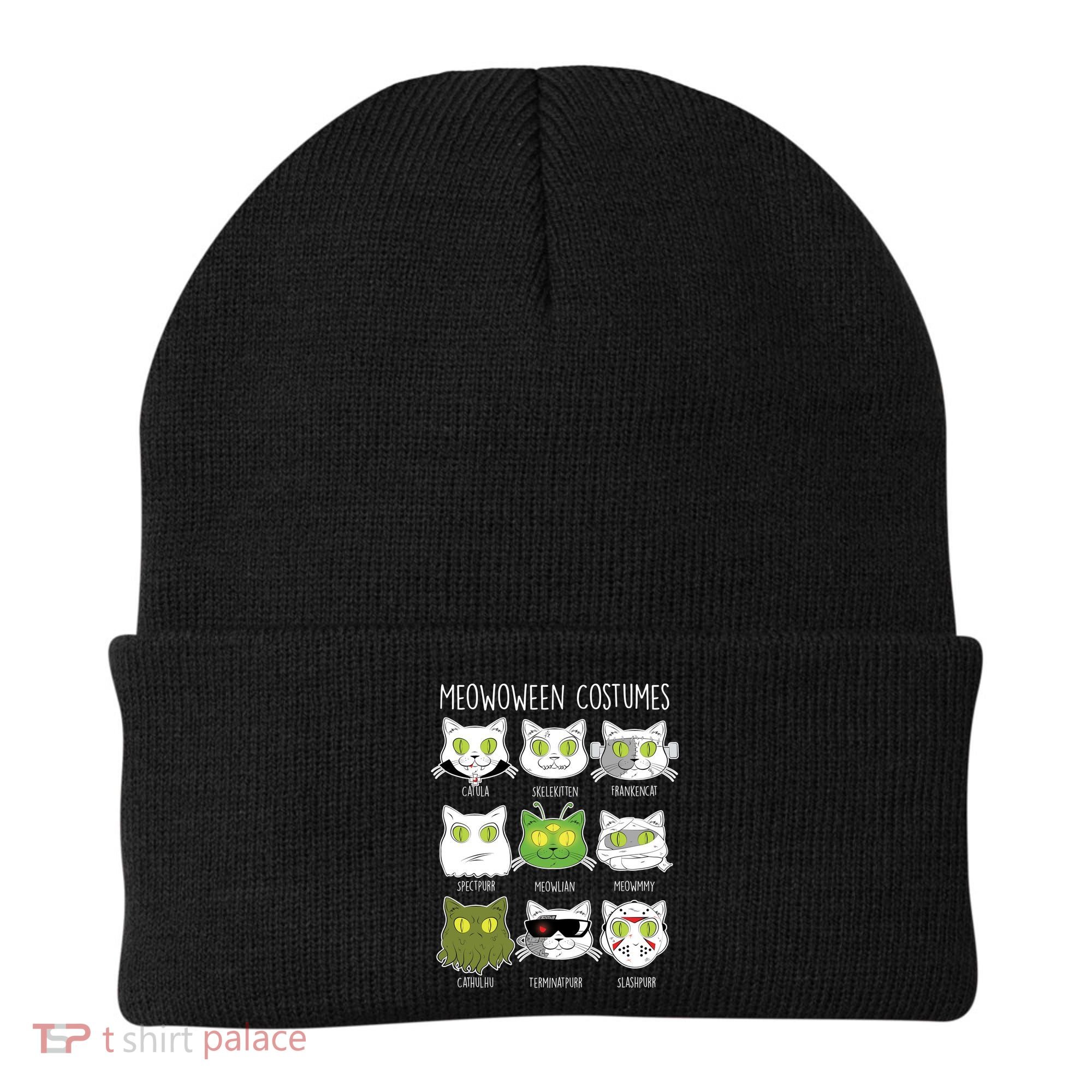 Meowoween Costumes Funny Cat Halloween Beanie