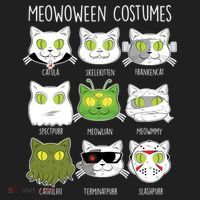 Meowoween Costumes Funny Cat Halloween Beanie thumb 2