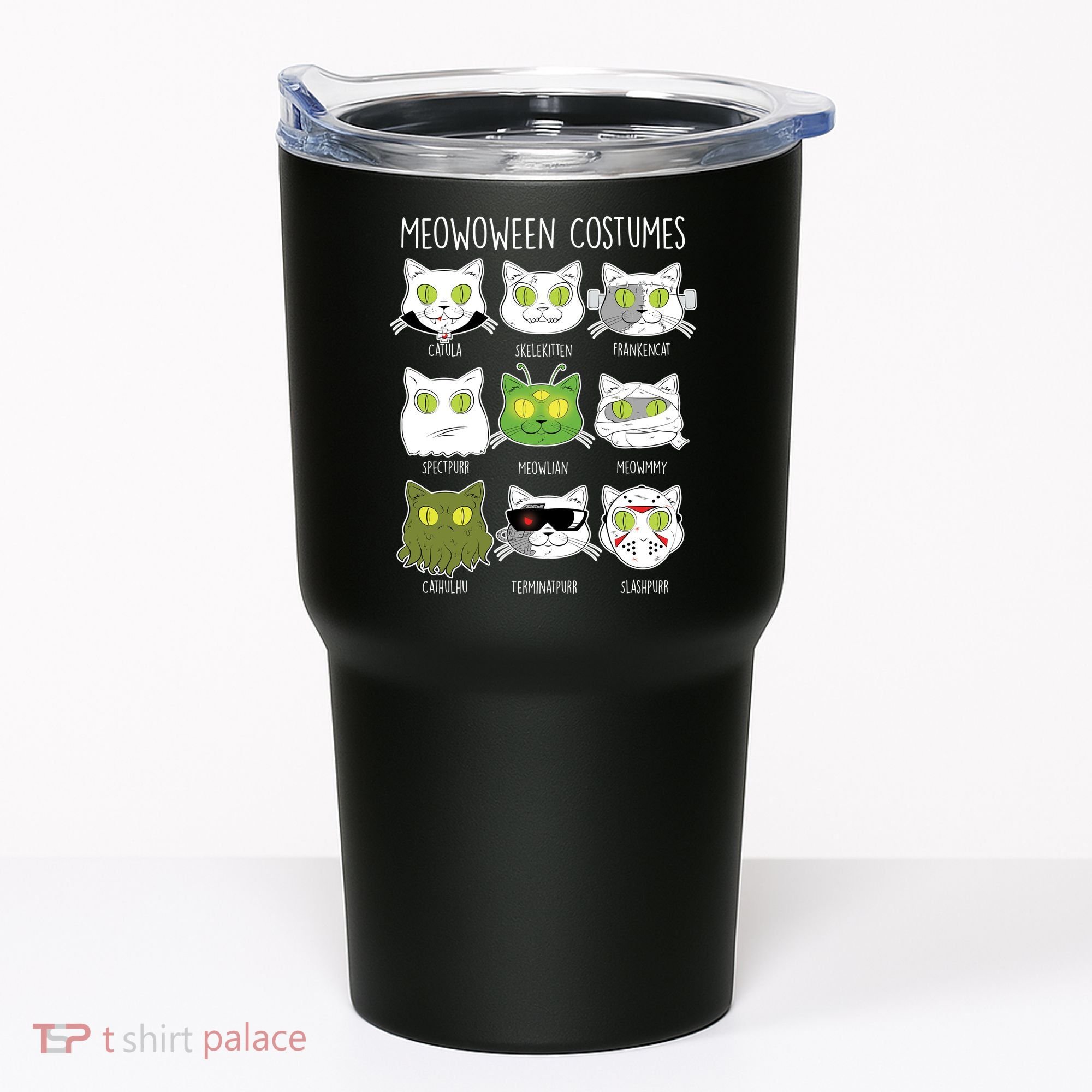 Meowoween Costumes Funny Cat Halloween Tumbler