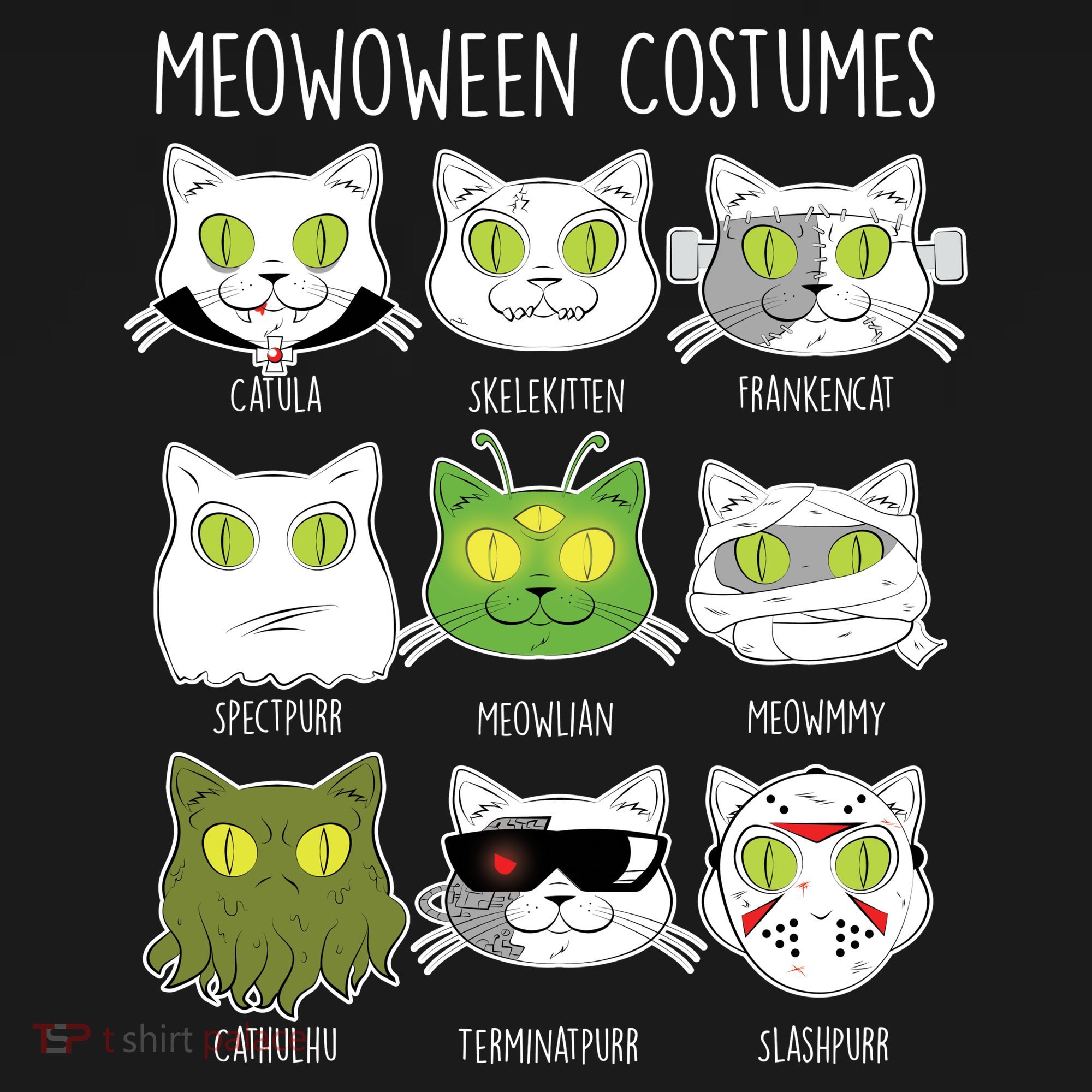 Meowoween Costumes Funny Cat Halloween Mousepad