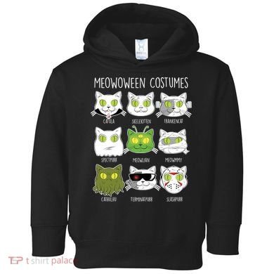 Meowoween Costumes Funny Cat Halloween Toddler Hoodie