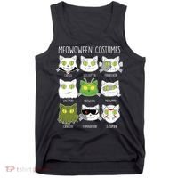 Meowoween Costumes Funny Cat Halloween Tank Top thumb 0