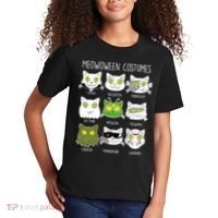 Meowoween Costumes Funny Cat Halloween Kids T-Shirt thumb 2