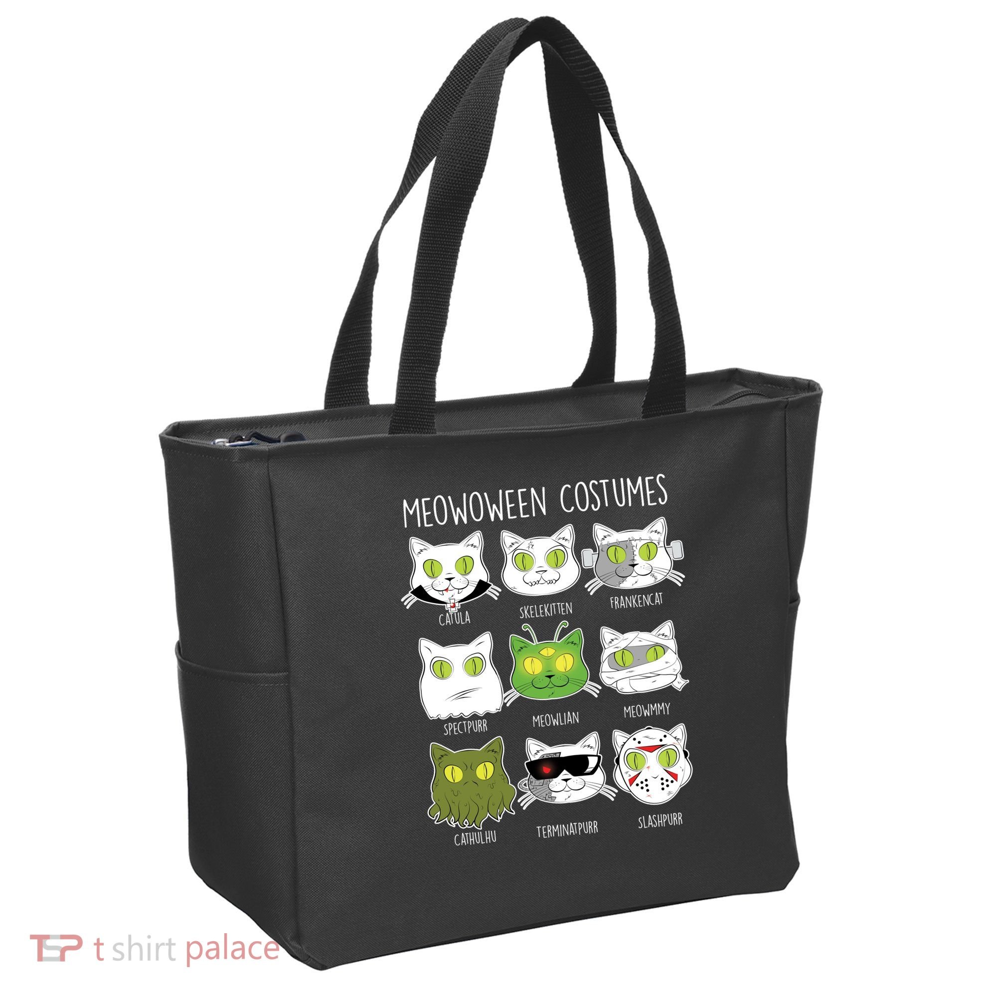 Meowoween Costumes Funny Cat Halloween Tote Bag