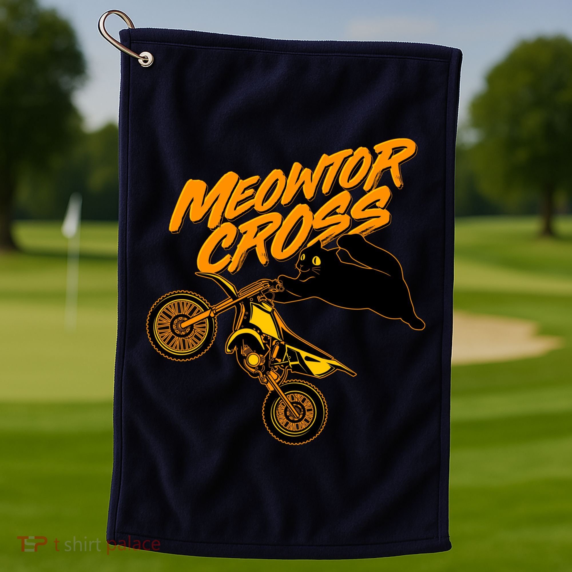 Meowtor Cross Golf Towel