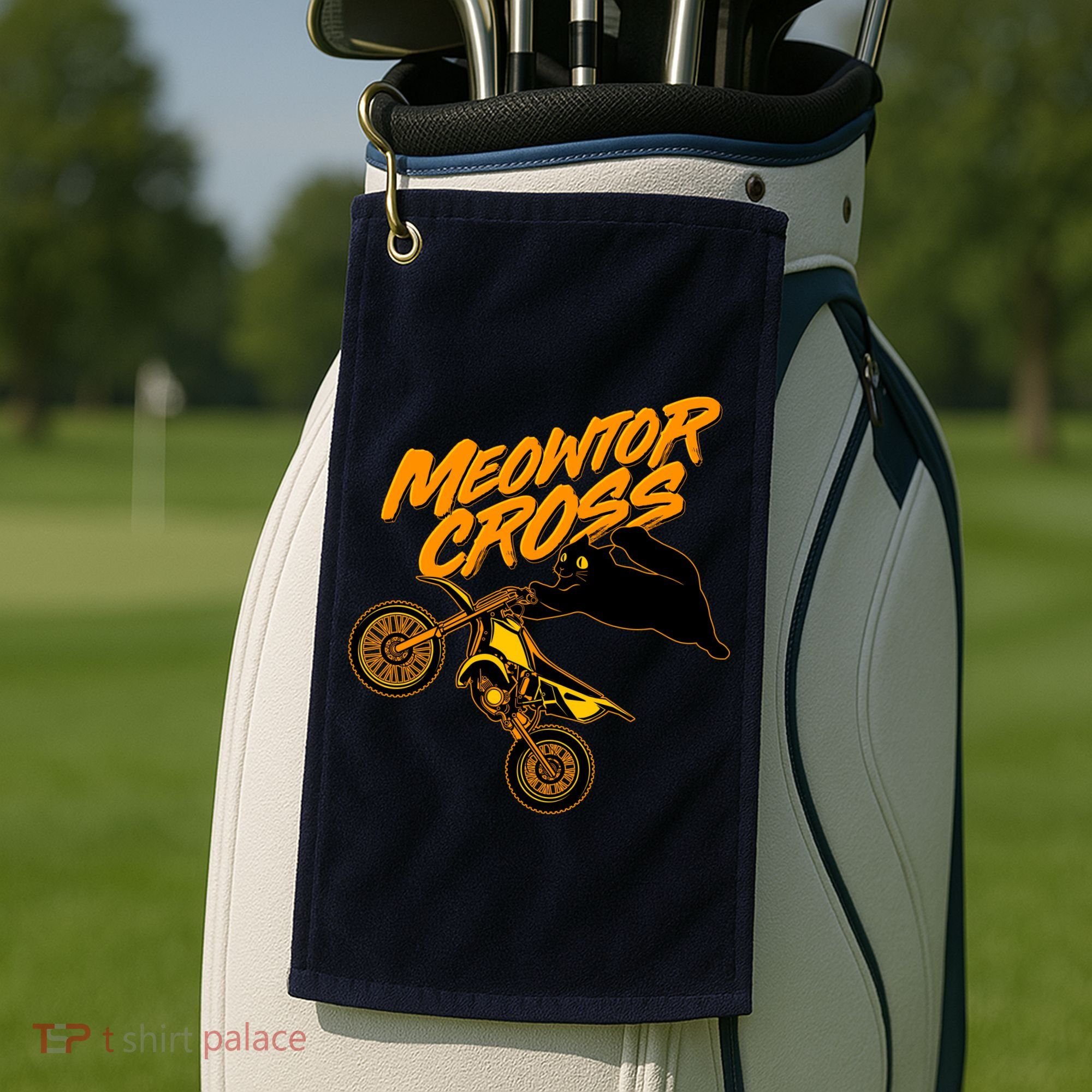 Meowtor Cross Golf Towel