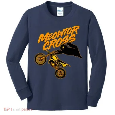 Meowtor Cross Kids Long Sleeve Shirt