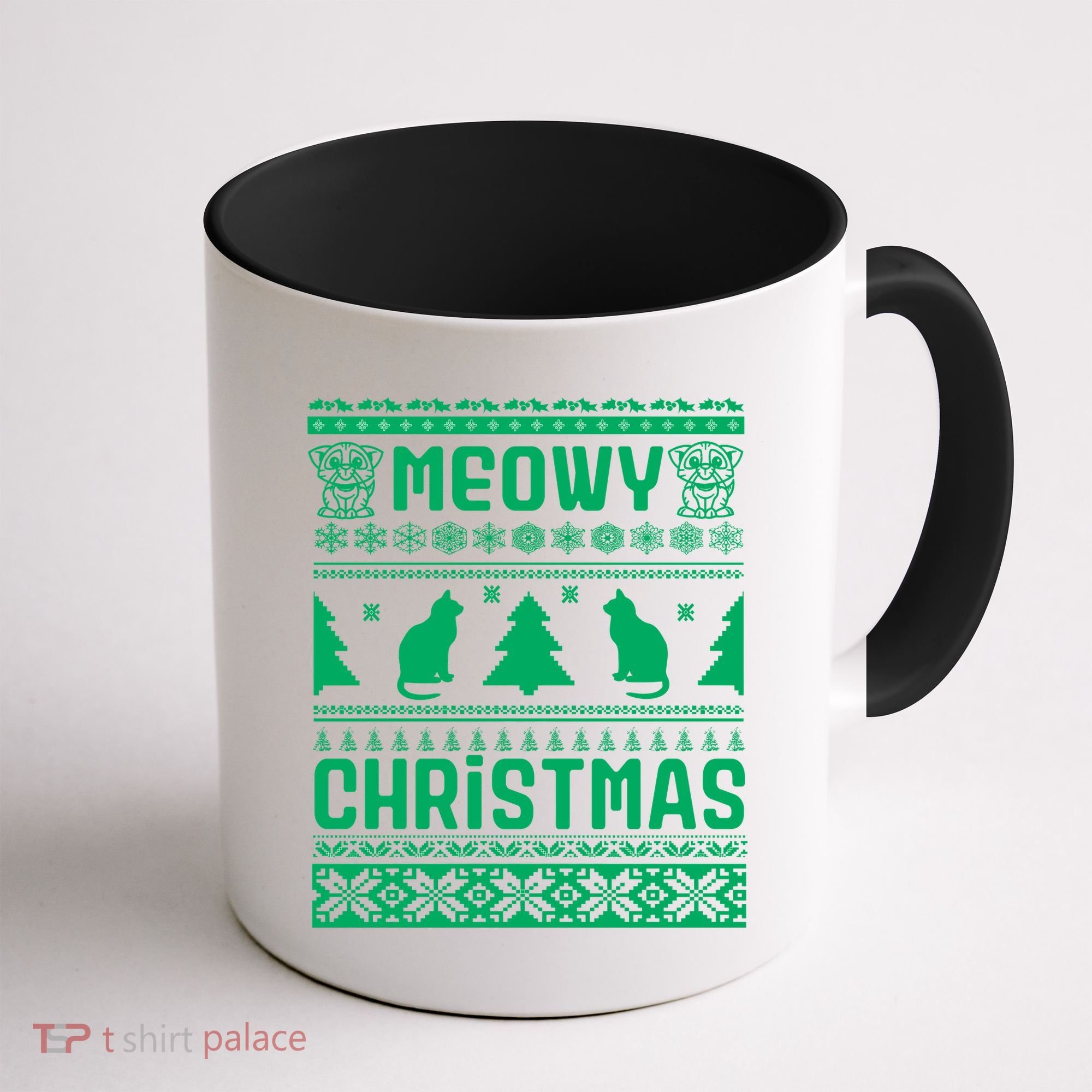 Meowy Cat Ugly Christmas Sweater Coffee Mug