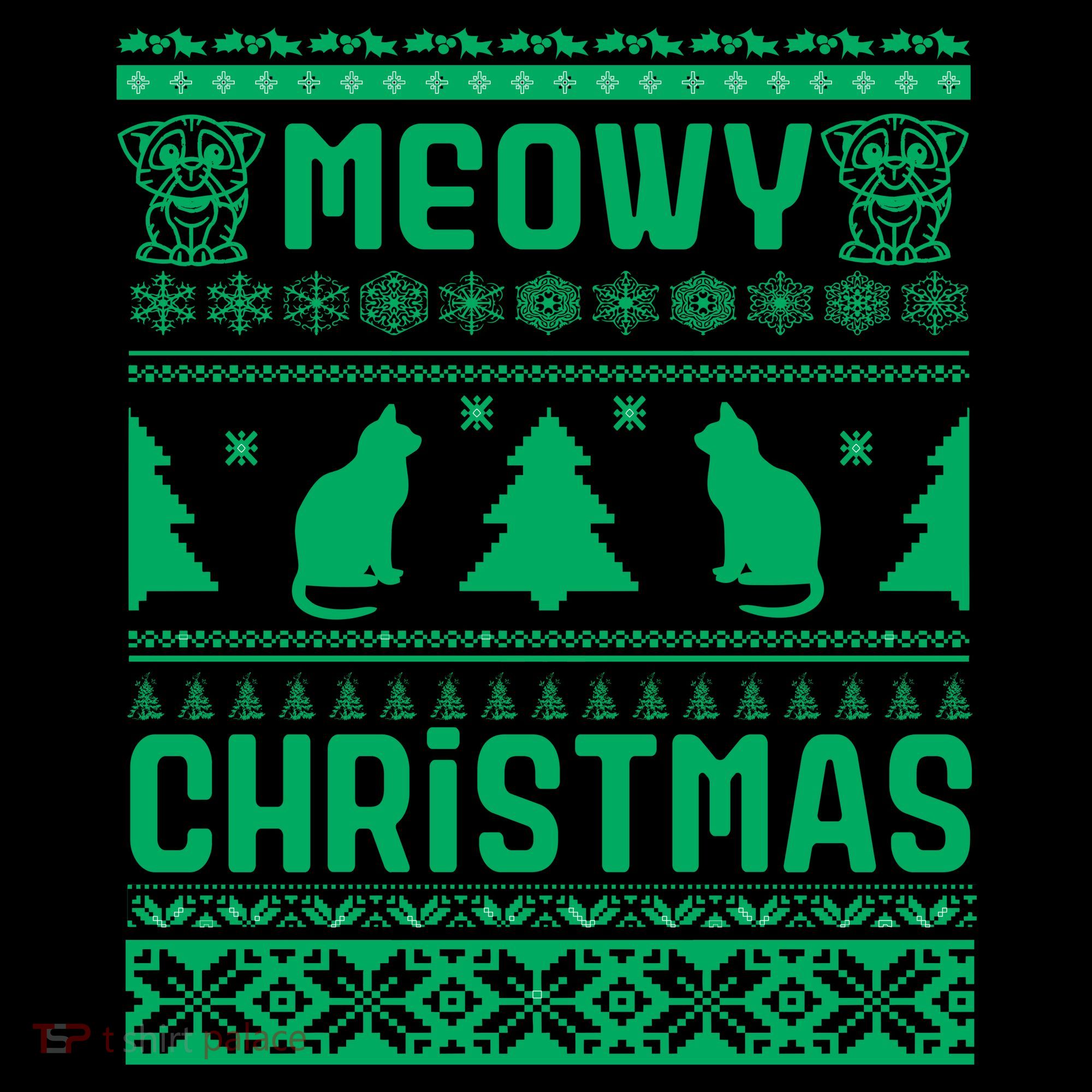 Meowy Cat Ugly Christmas Sweater Coffee Mug