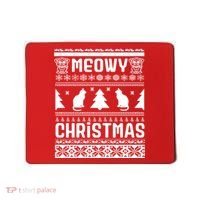 Meowy Cat Ugly Christmas Sweater Mousepad thumb 0