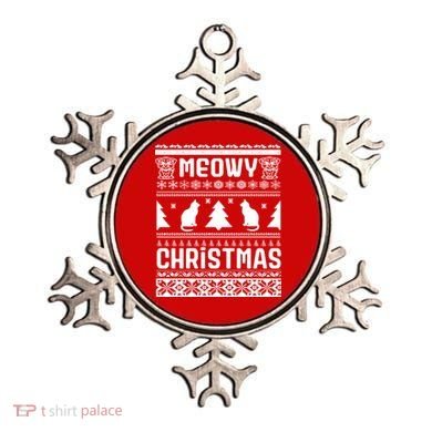 Meowy Cat Ugly Christmas Sweater Ornament