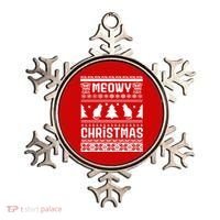 Meowy Cat Ugly Christmas Sweater Ornament thumb 0