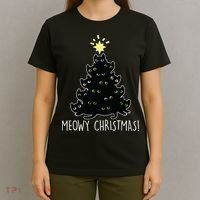 Meowy Christmas T-Shirt thumb 4