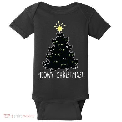 Meowy Christmas Baby Bodysuit