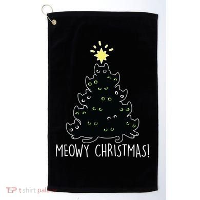 Meowy Christmas Golf Towel