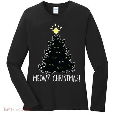 Meowy Christmas Women's Long Sleeve Shirt