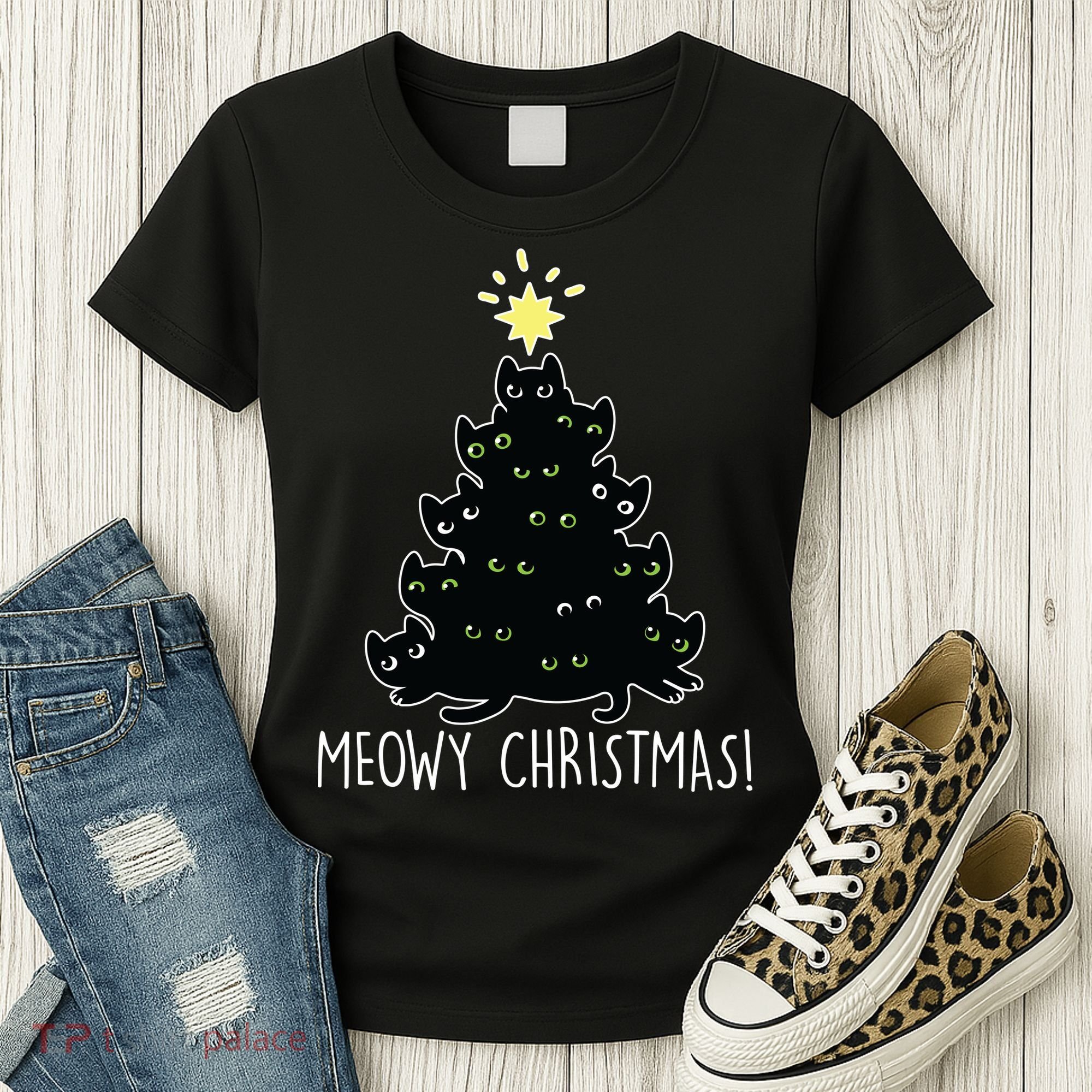 Meowy Christmas Women's T-Shirt