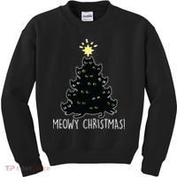 Meowy Christmas Kids Sweatshirt thumb 0