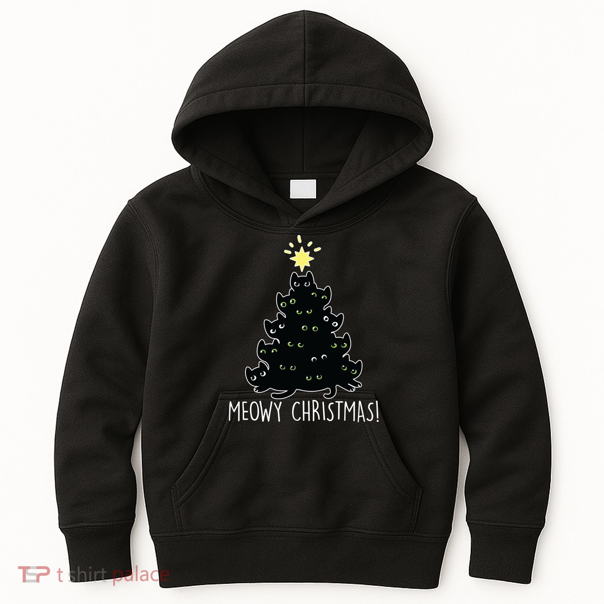 Meowy Christmas Kids Hoodie