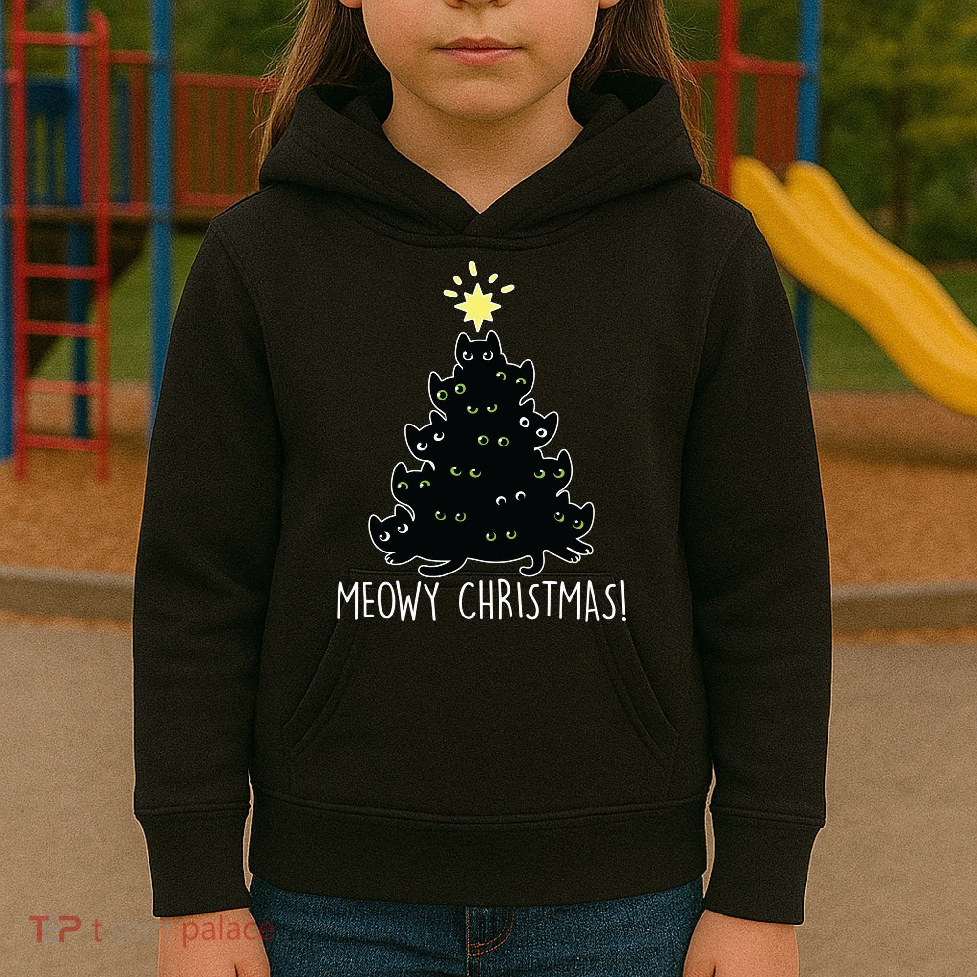 Meowy Christmas Kids Hoodie