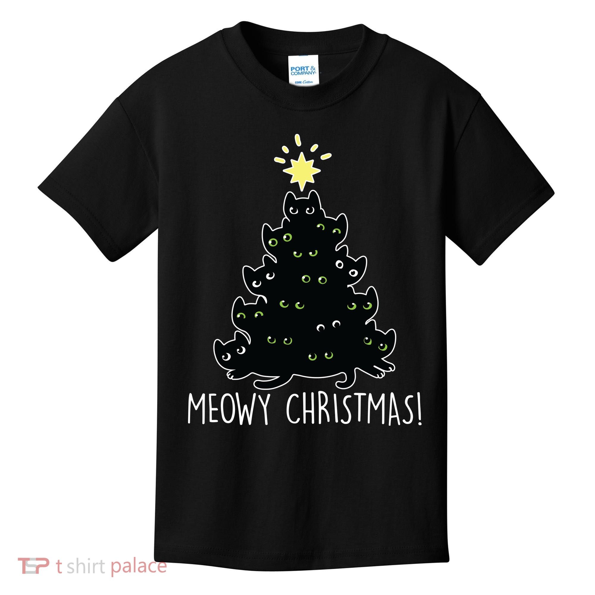 Meowy Christmas Kids T-Shirt