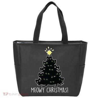 Meowy Christmas Tote Bag